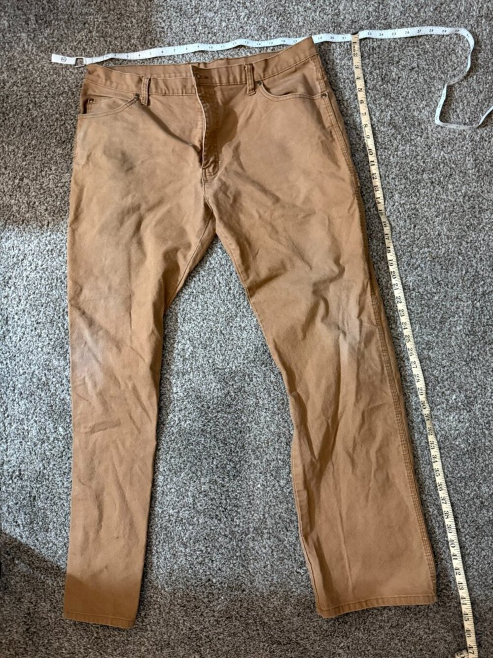 Genuine Dickies Men's Work Pants Tan Duck Canvas Flex 36x34 Straight Leg